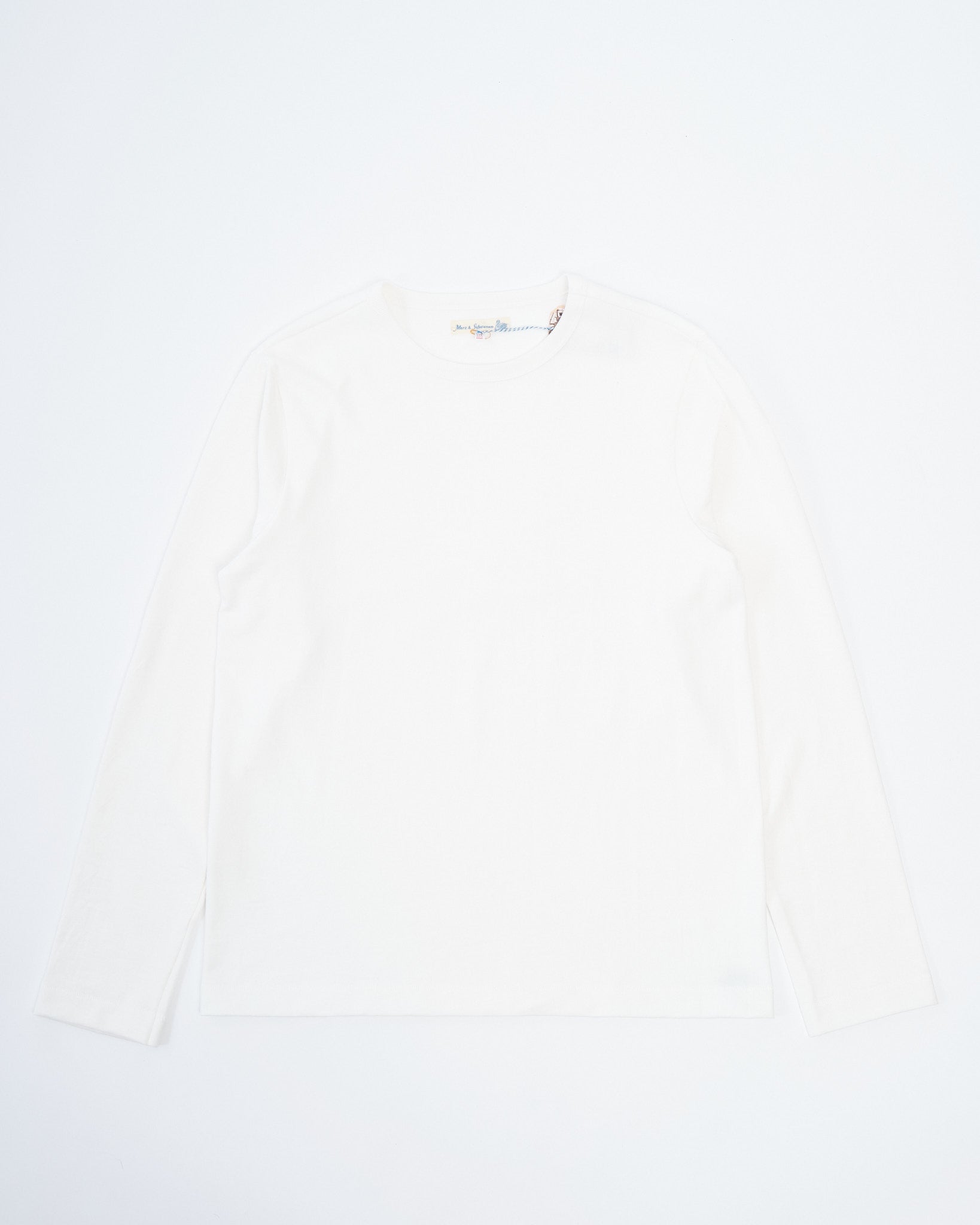 2S18 Men’s Loopwheeled Heavy Longsleeve White von Merz B Schwanen - Meadow