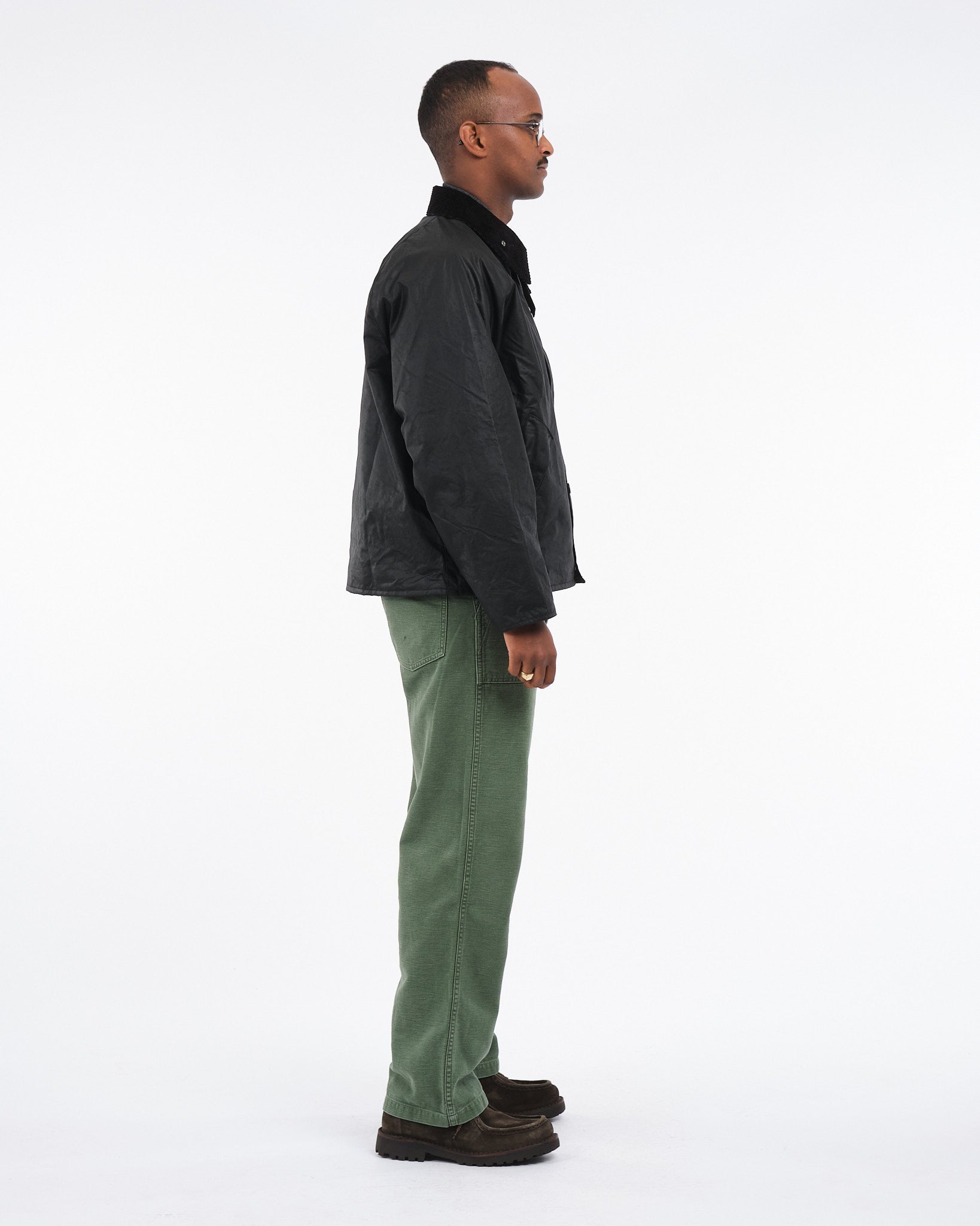 BARBOUR | OS Transport Wachsjacke Schwarz | MEADOW