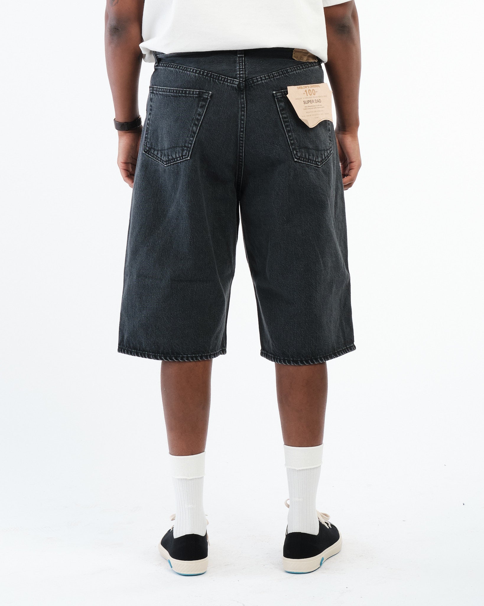 ORSLOW | SUPER DAD'S FIT SHORTS SCHWARZER DENIM STEIN | MEADOW
