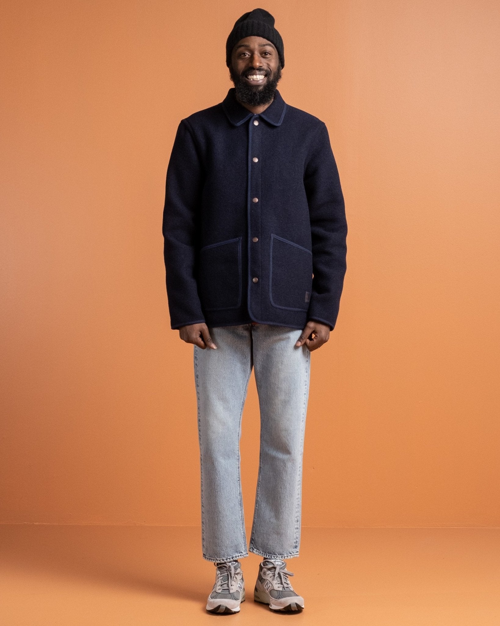 Fred Cloth Jacket Navy - Meadow