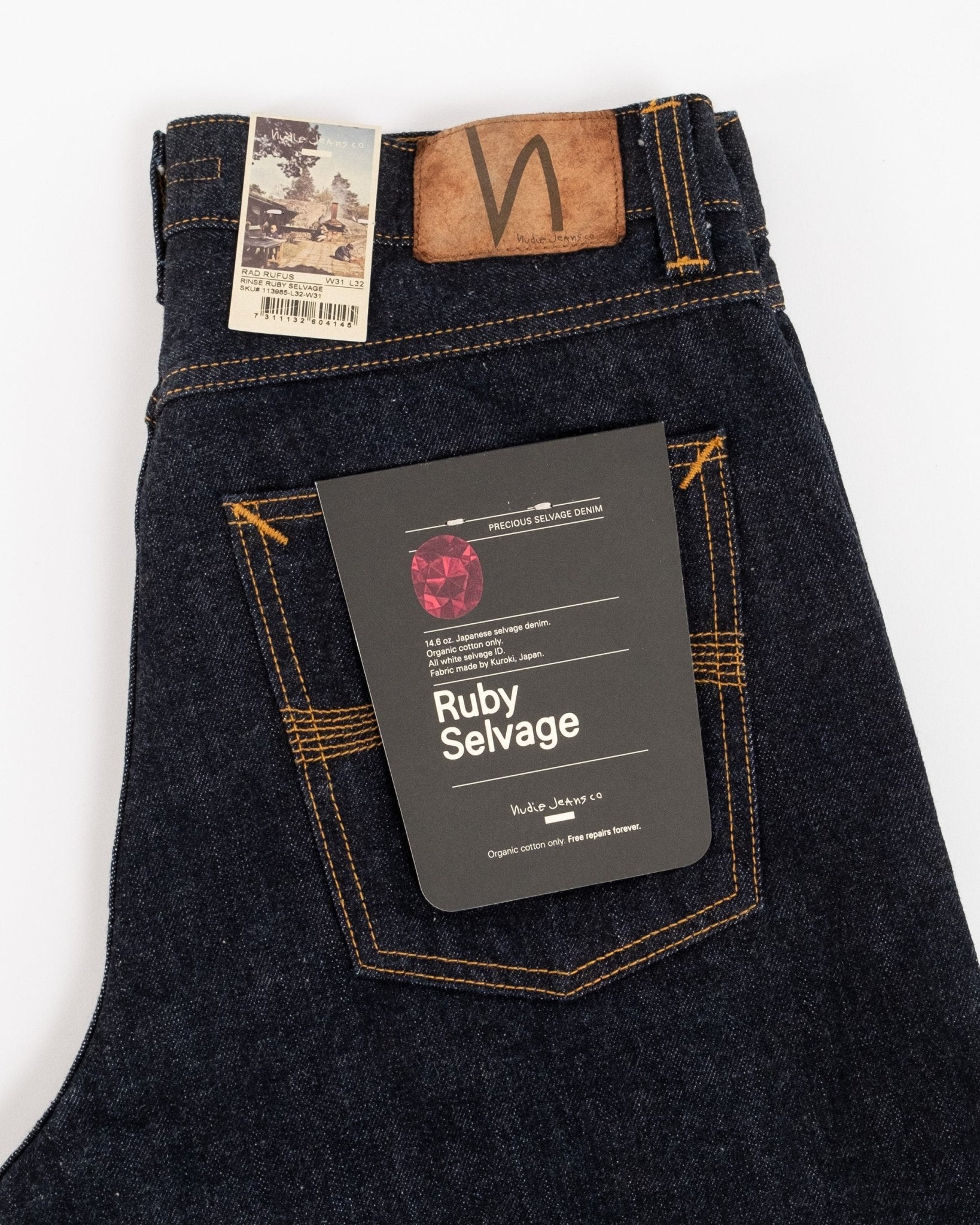 Nudie Jeans CO Rad Rufus Rinse Ruby Selvage, Meadow