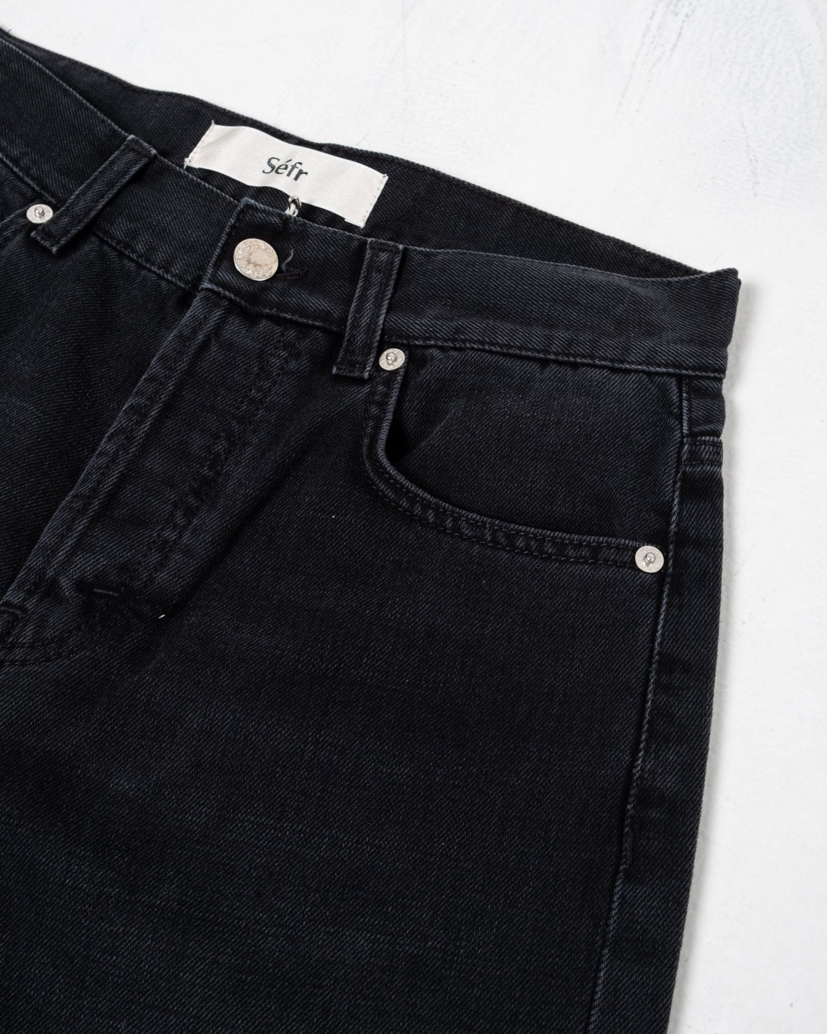 Straight Cut Jeans Rinsed Blue/Black - Meadow